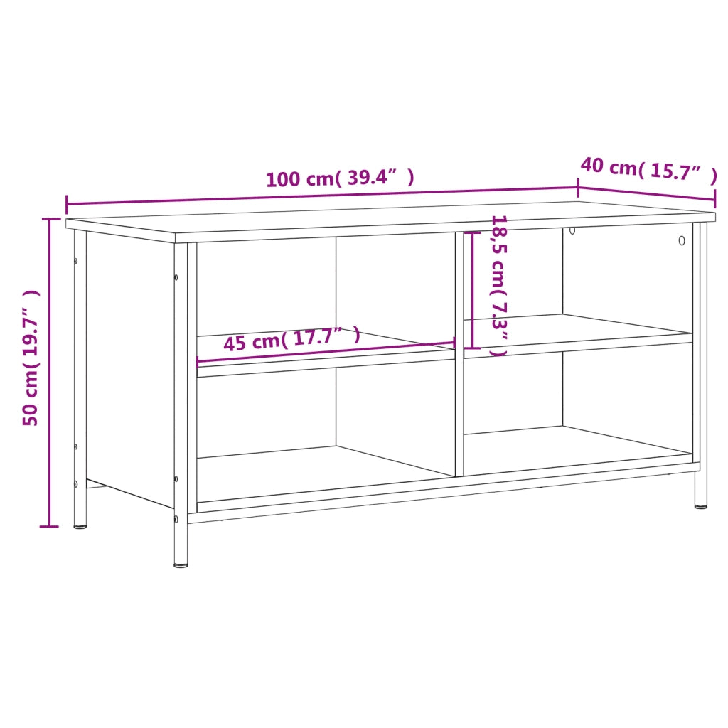 Mobile TV | Armadietto TV | Mobile Porta TV Grigio Sonoma 100x40x50 cm in Legno Multistrato