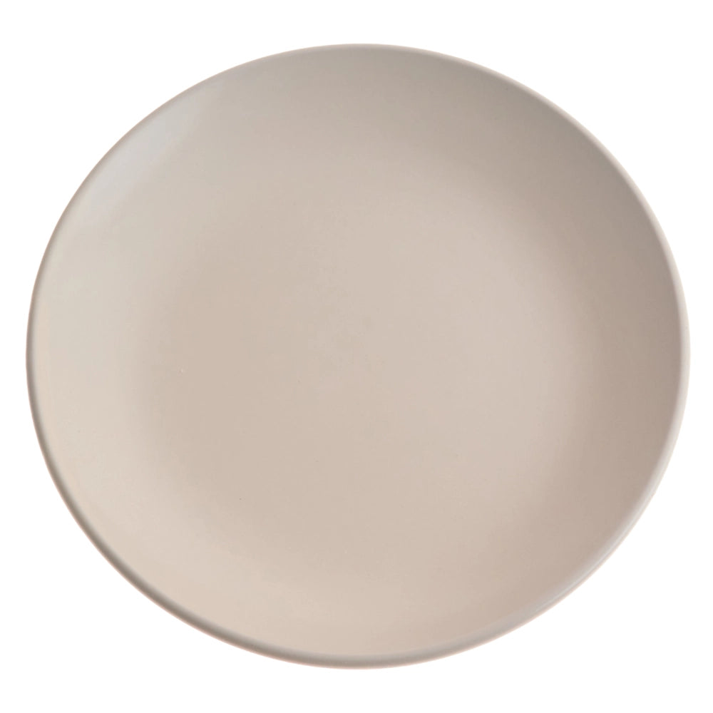 Set di 18 piatti in gres color beige chiaro con finitura smaltata a mano per 6 persone cucina e sala da pranzo