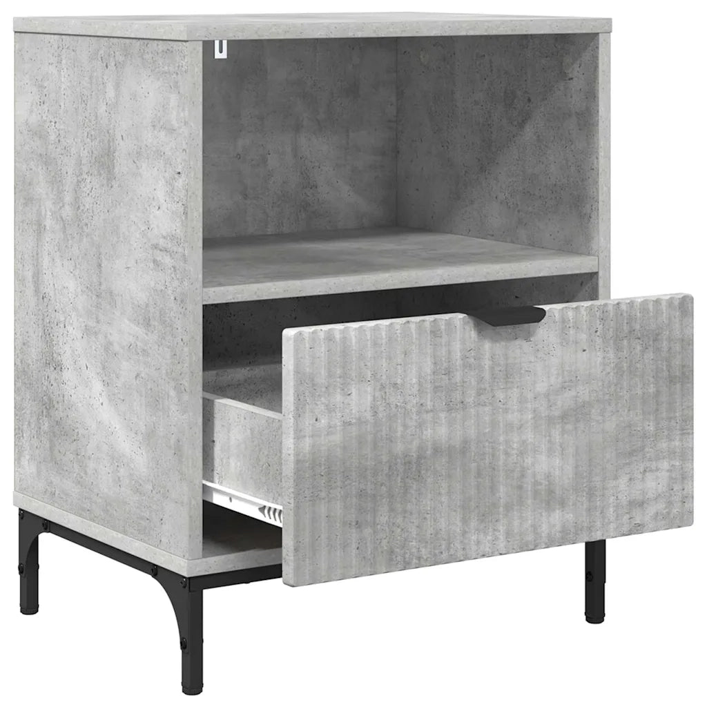 Armadio da Notte 2 pcs Grigio cemento 49 x 36 x 61 cm 883481