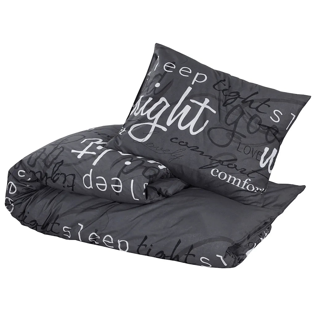 Set Copripiumino Nero 200x200 cm in Cotone CFW4830299