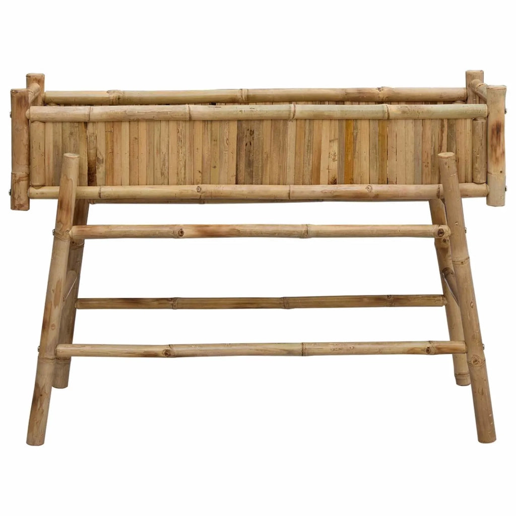 Fioriere | Cassetta per fiori | Vaso da Giardino con Supporto Naturale 100 x 38 x 74 cm Bamb¨´