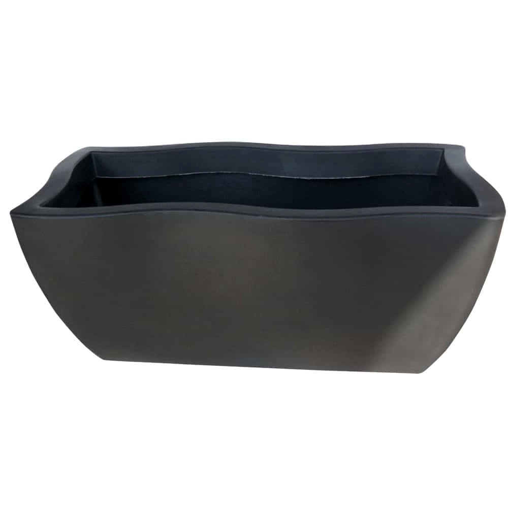 VASO CASSETTA DORADO IN RESINA DA 80CM Colore: Antracite