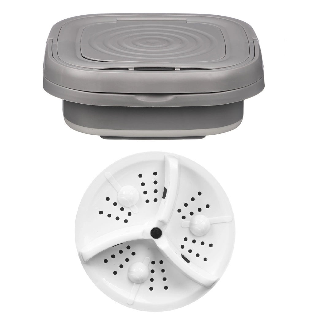 Lavatrice Portatile Campeggio Pieghevole 9LT 18W 12v Salvaspazio Facile da usare