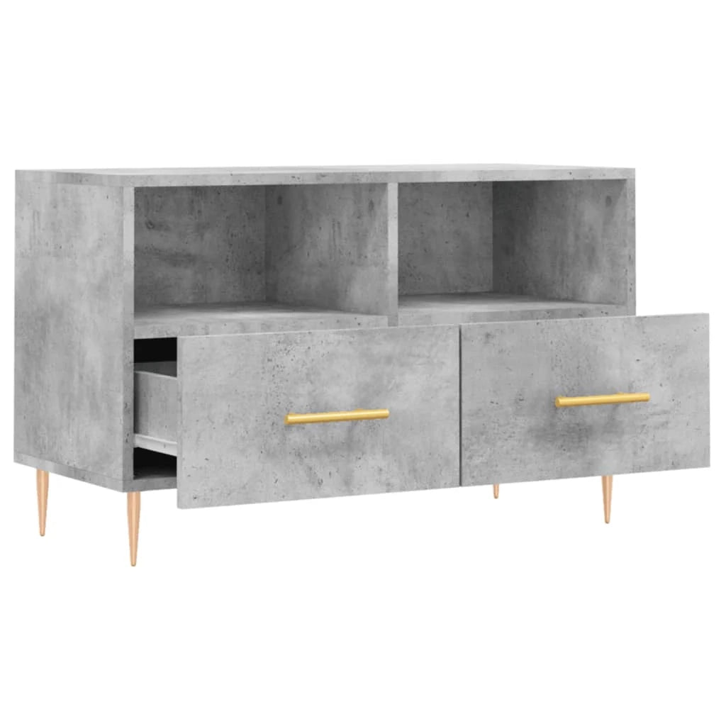 Mobile TV multimediale mensola TV credenza TV sala da pranzo soggiorno camera da letto 80 x 36 x 50 cm legno ingegnerizzato grigio 02_0026299