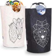 Set di 2 Borse da Lavanderia Pieghevoli Grande Impermeabili Borse da Lavanderia per Bambini
