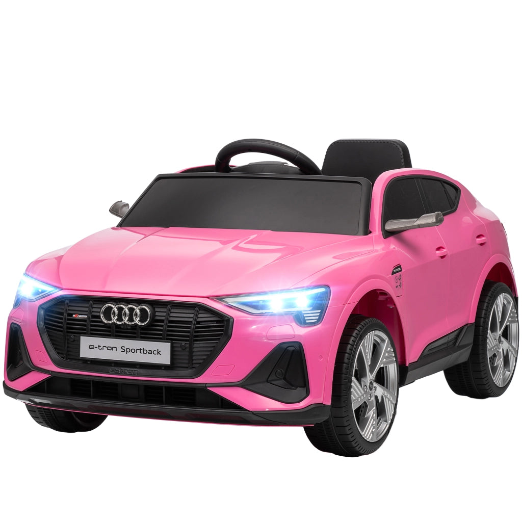 Macchina Elettrica per Bambini 12V con Telecomando, Velocit¨¤ 3-8km/h, Luci e Musica, Et¨¤ 3-5 Anni, Rosa