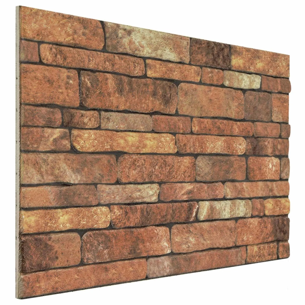Pannelli da parete 10 pz Marrone e bianco 100 x 50 cm CFW3855999