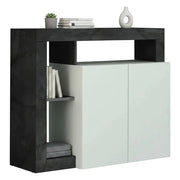 Madia Atlantica, Credenza 3 Ripiani Made in Italy, 42x108x93h cm Bianco Lucido