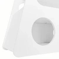 Tavolino Salvaspazio con Ruote, Angoli Arrotondati per Soggiorno e Camera da Letto, 81x33x51.5 cm, Bianco
