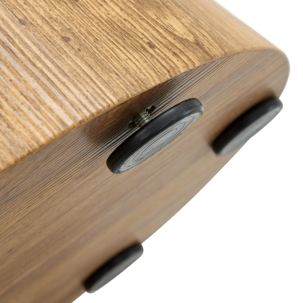 Tavolino rotondo in MDF effetto legno; resistente fino a 120 kg; naturale
