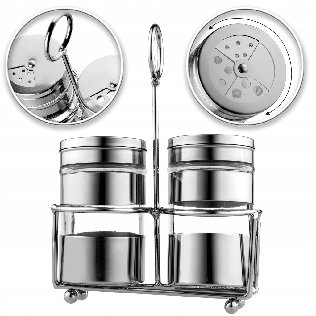 Set di sale e pepe KADAX 2x80ml con contenitore di supporto