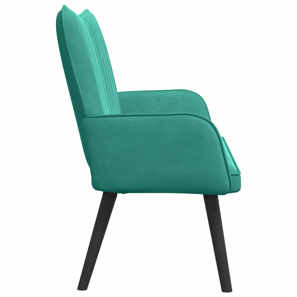 Sofa a Due Posti Turchese 115 x 61 x 87 cm Velluto 42028959