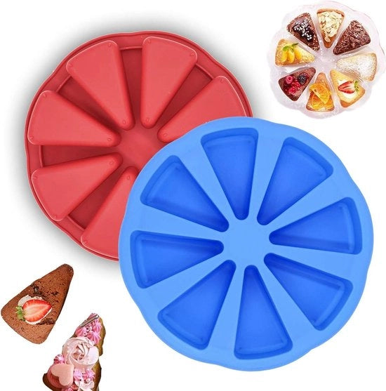 Forma di Pudding in Silicone per Quiche e Scones a 8 Cavità - Pannetto per Torta a Treccia per Torte - Fornello per Pizza Cake e Muffin per Brownie e Torta - per Quiche Scone e Chocolato