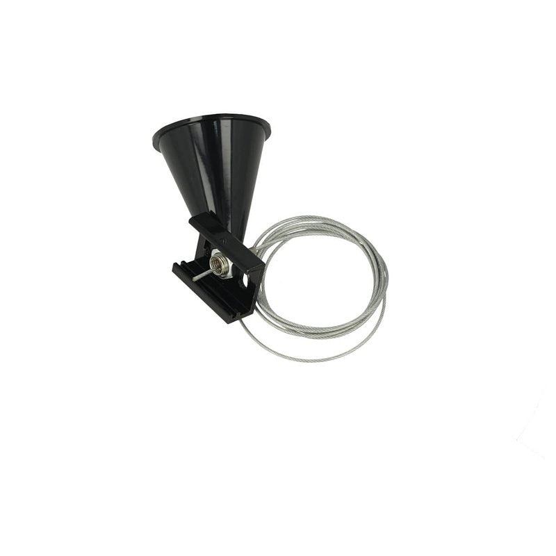 Kit Cavo Sospensione Per Binario Trifase Colore Nero Filo Da 150cm Per Un Lato CB40203