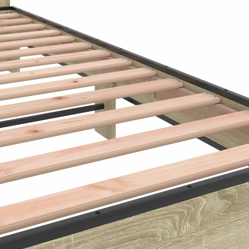 vidaXL Giroletto Rovere Sonoma 150x200 cm in Legno Multistrato Metallo