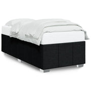 Letto singolo | Letto per adulti | Giroletto senza Materasso Nero 90x190 cm in Tessuto