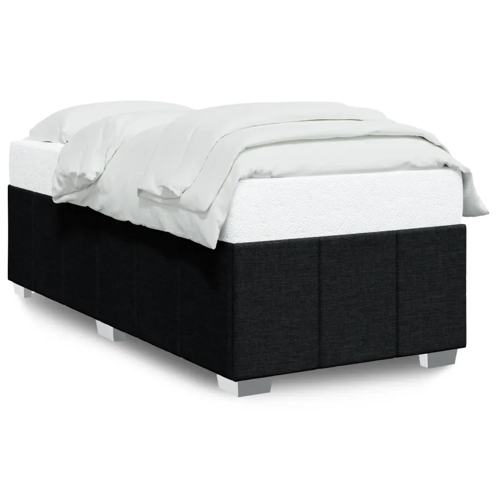 Letto singolo | Letto per adulti | Giroletto senza Materasso Nero 90x190 cm in Tessuto
