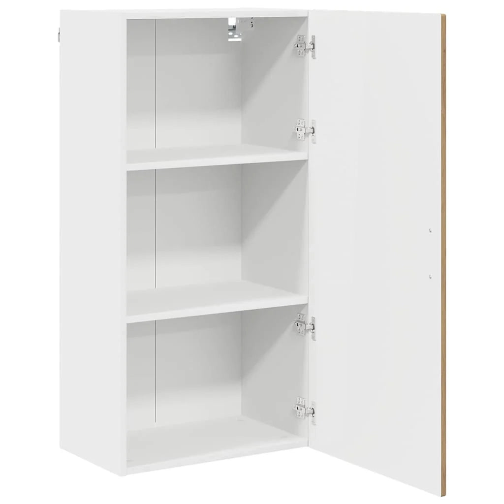 Mobile da cucina moderno a parete con 3 ripiani 50 x 31 x 100 cm finitura rovere ingegnerizzato realizzato artigianalmente 02_0054474