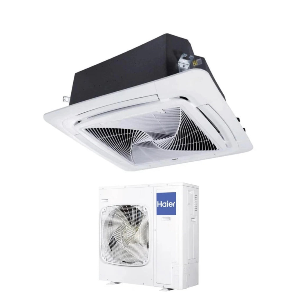 Condizionatore Haier Cassetta 90x90 Round Flow 42000 Btu ABH125K1ERG(H) Trifase R-32 Wi-Fi Integrato con Pannello No Sensor Incluso
