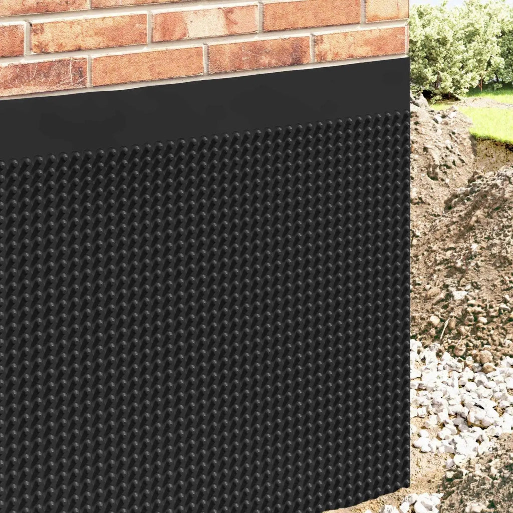 Foglio di drenaggio stampato 2 pz Nero 1 x 20 m HDPE CFW7909226