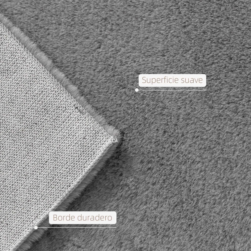 Tappeto Moderno Pelo Lungo Lavabile ¨C Zephmum ¨C Grigio Chiaro 160x230 cm
