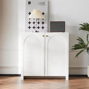 Credenza 2 Ante con Cassetti ¨C MINIMAL ¨C Bianco Crema 80x40x80 cm