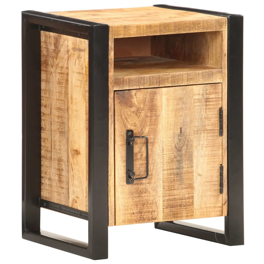 Comodino-Tavolino da notte 40x35x55 cm in Legno Massello di Mango 950918