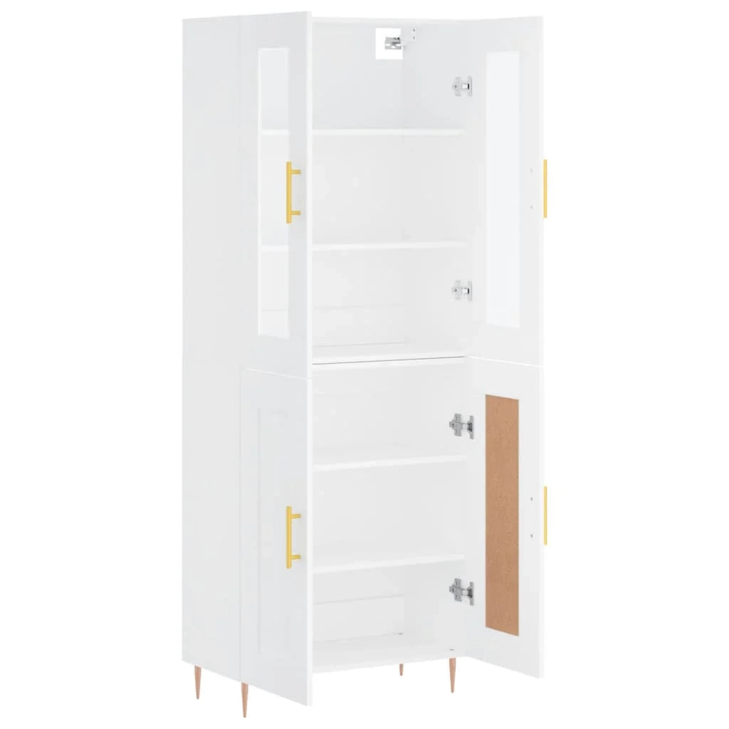 Buffet credenza cassettiera armadio mobile contenitore organizer cucina soggiorno salotto alto 69,5 x 34 x 180 cm legno ingegnerizzato bianco 02_0032690