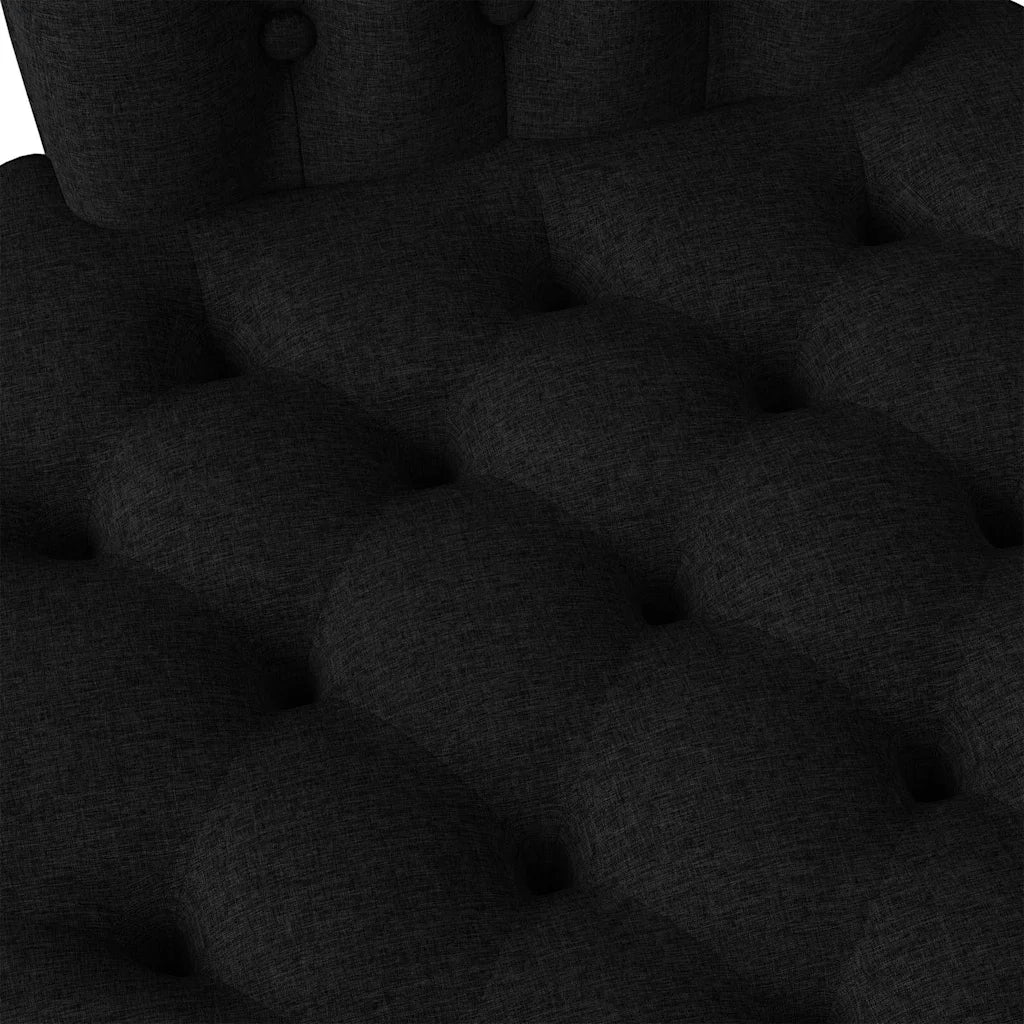 Divano Sedia-Poltrona Slipper Nero 56,5 x 70 x 110 cm Tessuto