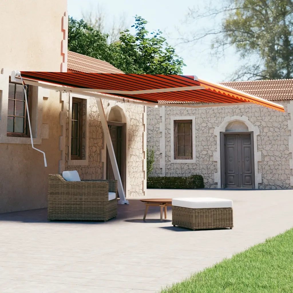 Tenda da Sole Autoportante Manuale 600x300cm Arancione Marrone 3069600