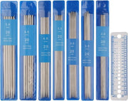 Set di Aghi per Maglia - Acciaio Inossidabile - Per Diversi Progetti di Maglia - 35 Pezzi - 20 cm