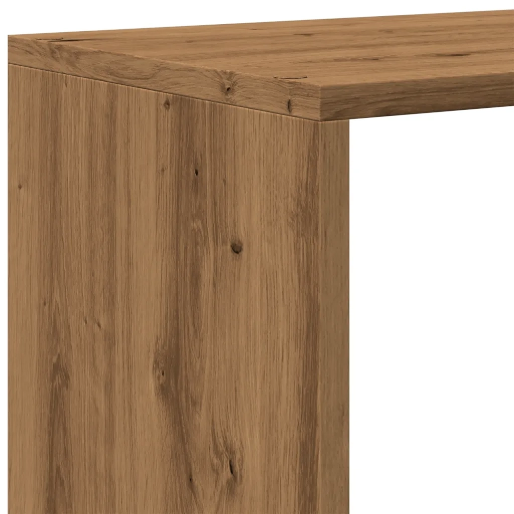 Libreria Divisorio 3 Piani-Scaffale per Libri-Mobile di Stoccaggio Rovere Artigianale 99x29x99Truciolato