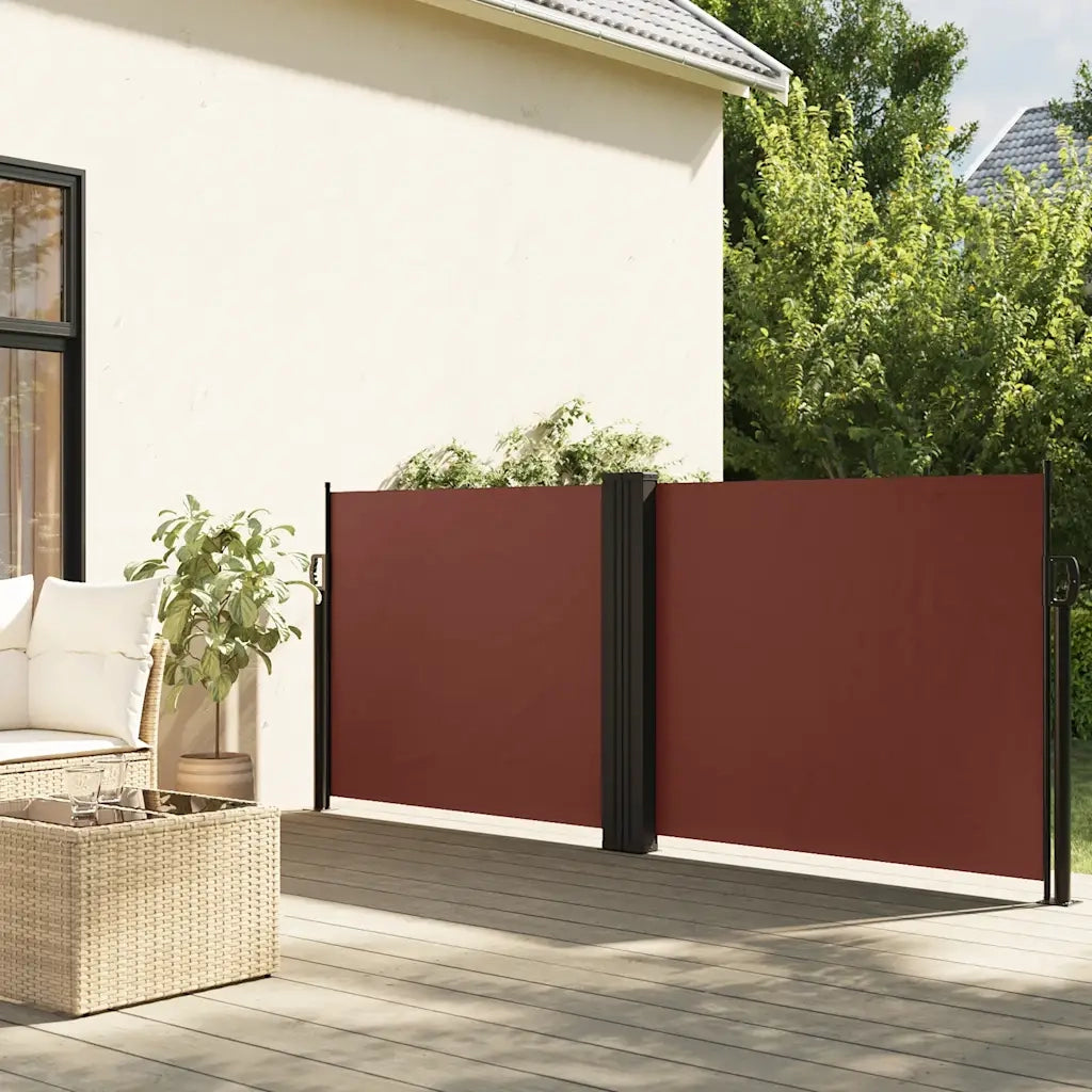 Tenda da Sole Laterale Retrattile Marrone 120x1000 cm 4004704