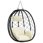 Sedia uovo sospesa Bianco crema 91,5 x 54,5 x 107 cm polyrattan CFW5489574