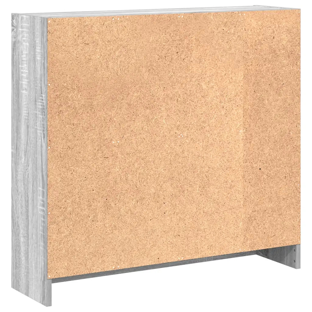 Libreria-Scaffale per Libri-Mobile di Stoccaggio Grigio Sonoma 80x24x76 cm in Legno Multistrato