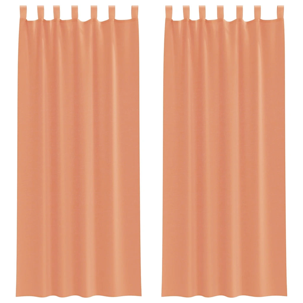 Tende in Voile con Passanti 2 pz Terracotta 140x260 cm 4102325