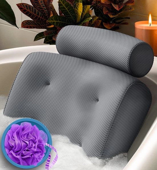 Cuscino per doccia con supporto di testa collo schiena di lusso - cuscino di idromassaggio per bagno