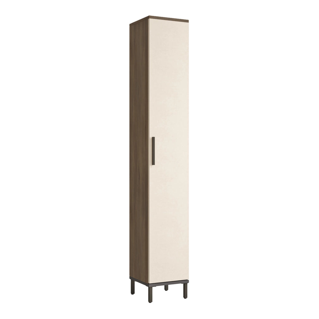 Mobile a Colonna 'Lieto' Armadio da Stoccaggio a 6 Scomparti - Rovere Grigio/Beige [en.casa]