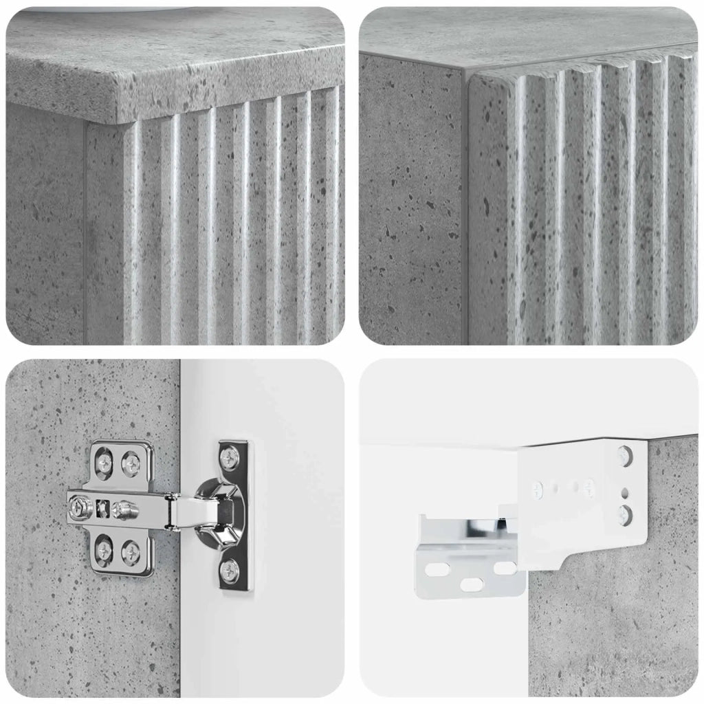 Set di mobili per il bagno 2 pz Grigio Cemento 3406106