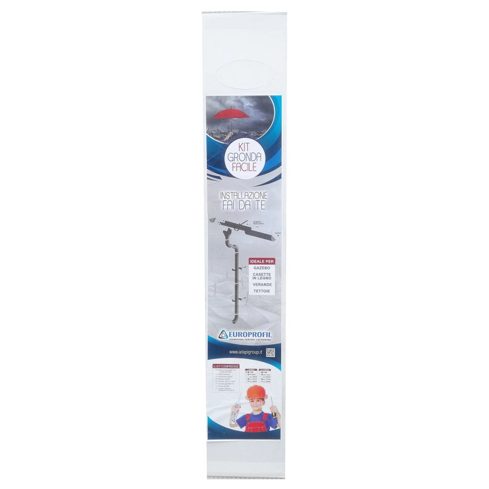 Kit grondaia tonda colore testa di moro