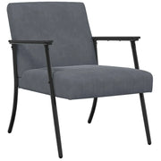 Poltrona | Sedia Relax Grigio scuro 59 x 75 x 78 cm Velluto