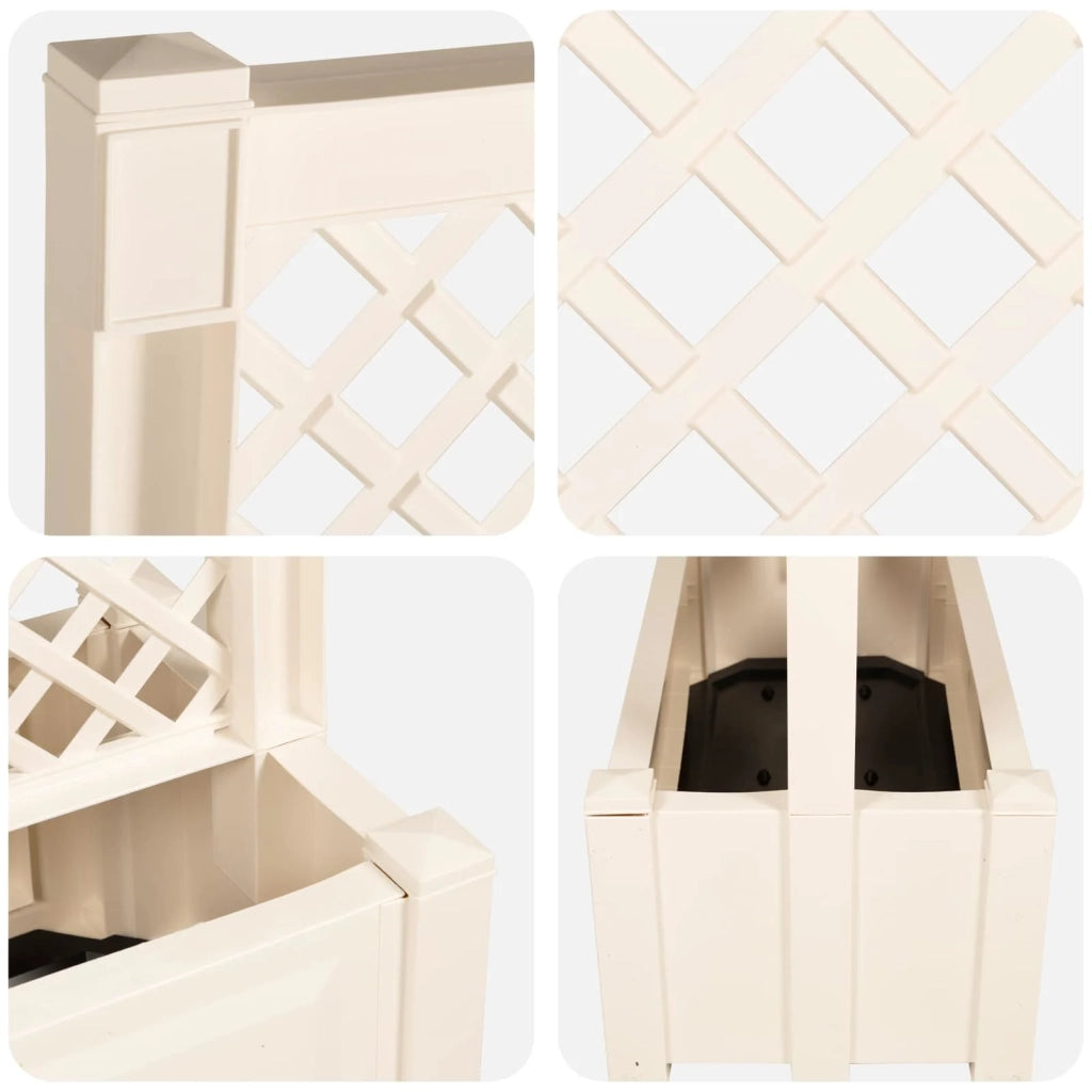 Grande vaso con trellis Bianco 99,5 x 43 x 133,5 PP CFW7973268