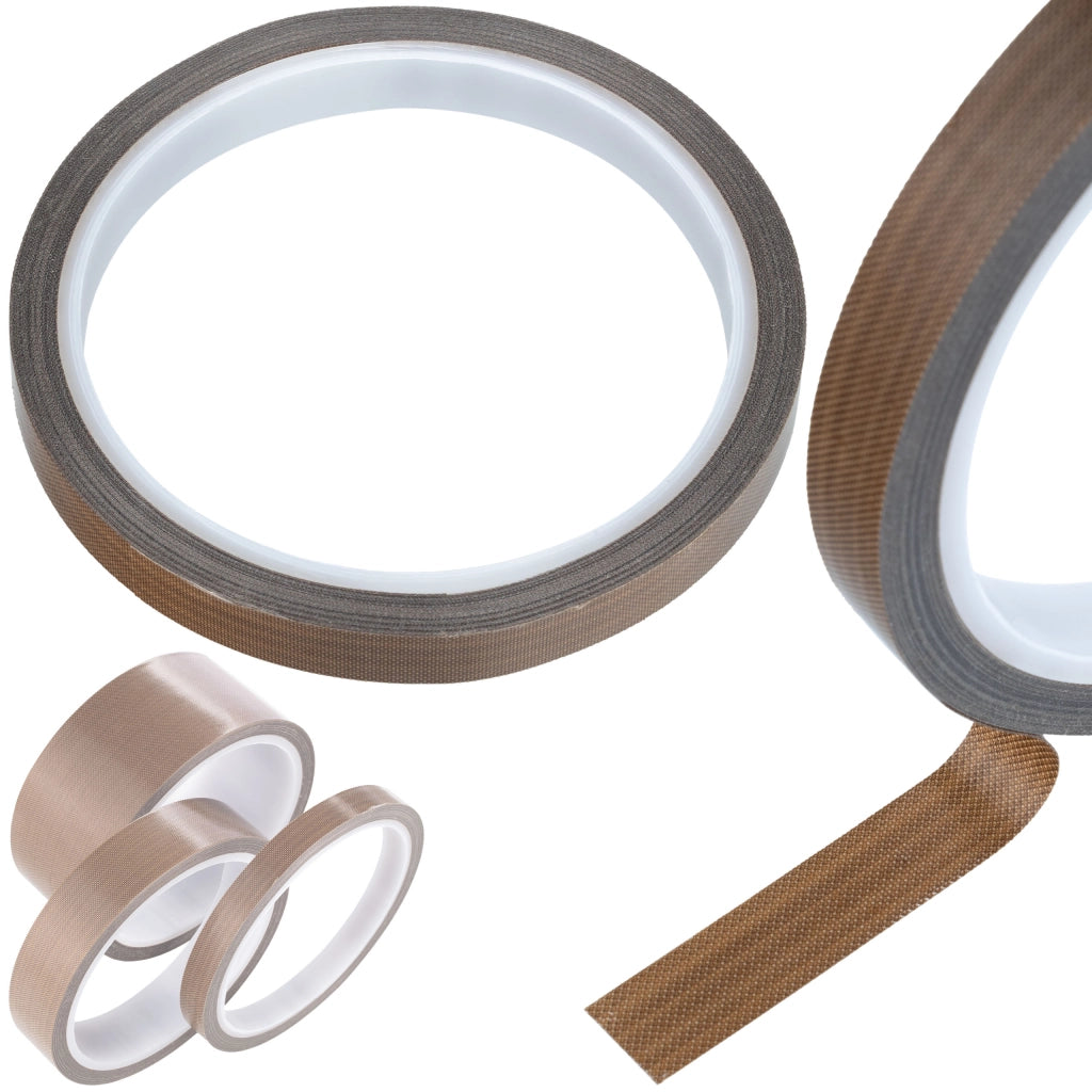 Nastro Teflonato per Saldatrice 10mm x 10m – Resistenza Termica -70°C a +300°C | Fibra di Vetro, PTFE