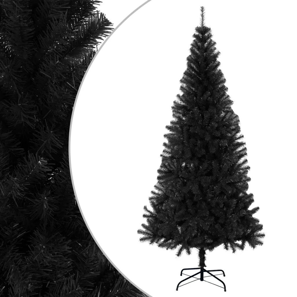 Albero di Natale Artificiale con Supporto Nero 240 cm PVC