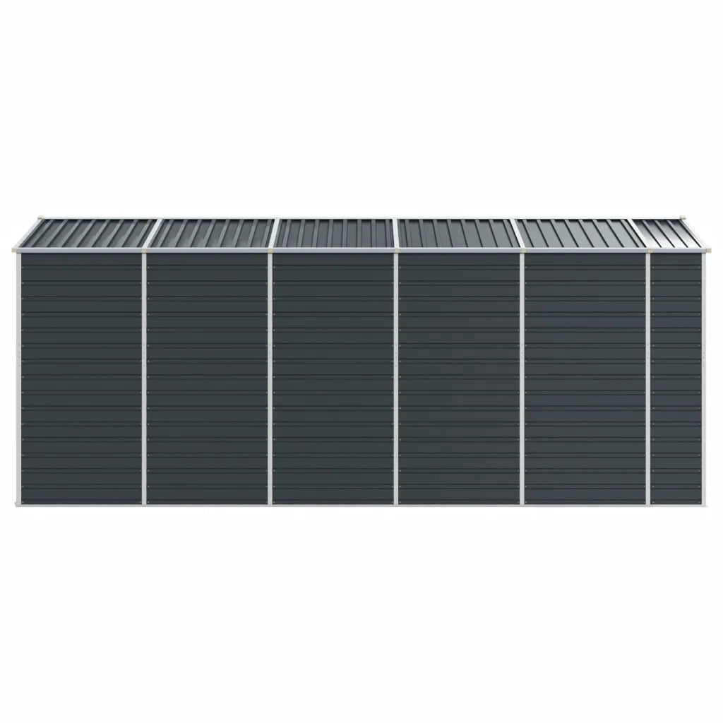 Capanno da Giardino Antracite 191x470x198 cm in Acciaio Zincato 3188257