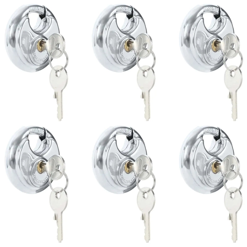Lucchetti Discus con Chiavi 6 pz Argento 6 x 2.3 x 6 cm CFW7866638