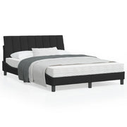 Letto con Materasso Hanko Nero 120x200 cm in Velluto 3208588