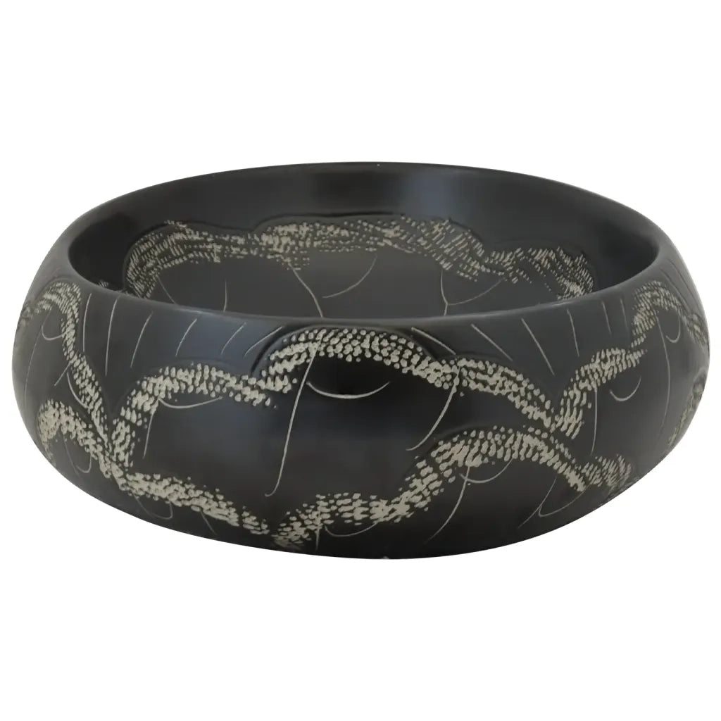 Lavabo da Appoggio Nero Ovale 59x40x15 cm Ceramica 155082