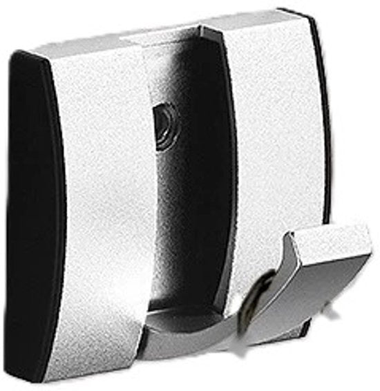 Capocassa adesiva alla parete, porta oscillante, capocassa con ganci estensibili, grucce spazieripiene in alluminio, barra per cappotti e asciugamani - 1 gancio argento