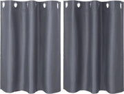 Set di tende da finestra termiche con proprietà isolanti - Set di 2 - Grigio - 106,7 x 91,4 cm - Per camera - Poliestere.